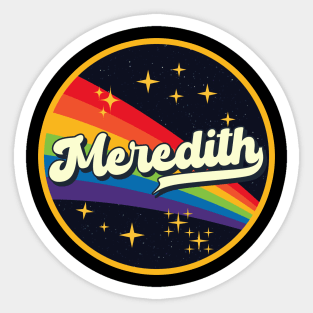 Meredith // Rainbow In Space Vintage Style Sticker